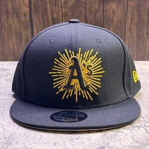 New Era 9Fifty Wide Brim Oakland(Las Vegas) A’s Starburst SnapBack Cap Grey-UV